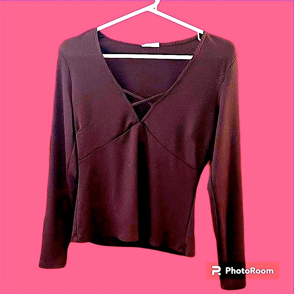 Free People Women’s Black Shirt Size M Like New